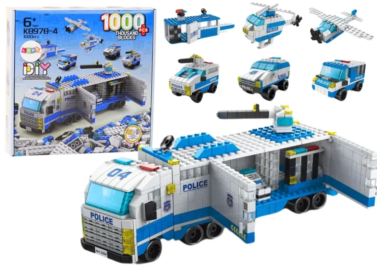 Građevinske Kocke Policijski Kamion 6 U 1 1000 Kom 1