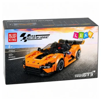 Građevinske Kocke Sportski Auto Narančasti S Vitrinom 423 Kom 6