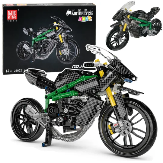 Građevinske Kocke Sportski Motocikl Crni, 656 Kom 1