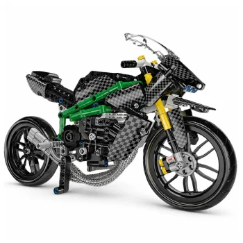 Građevinske Kocke Sportski Motocikl Crni, 656 Kom 3