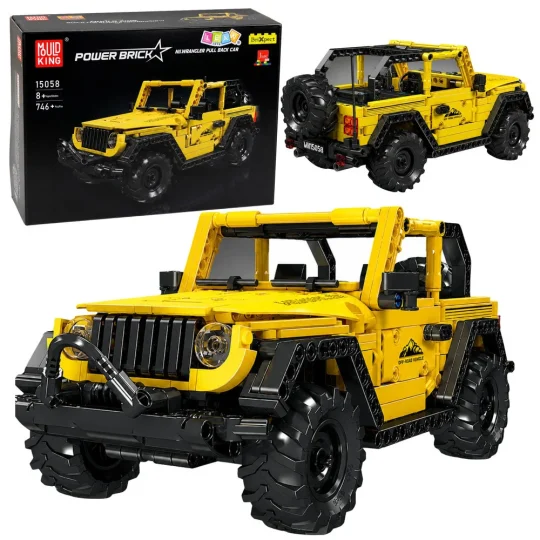 Građevinske Kocke Terensko Vozilo Wrangler, žuti, 746 Kom 1