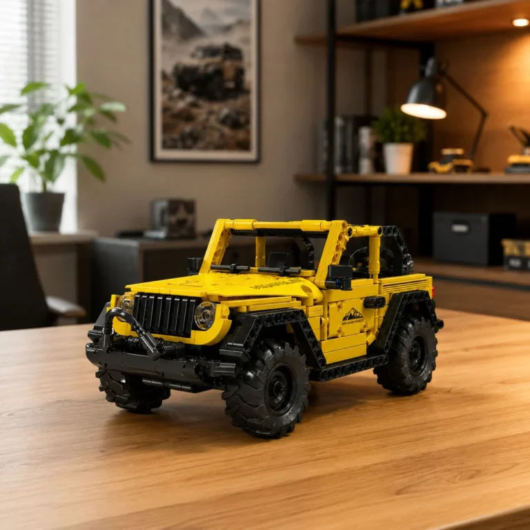 Građevinske Kocke Terensko Vozilo Wrangler, žuti, 746 Kom 3