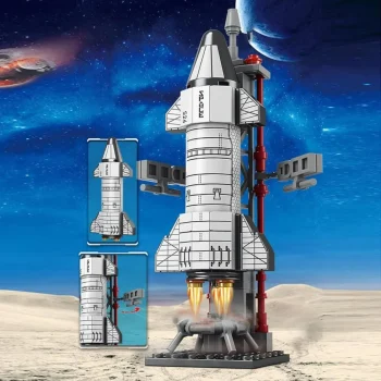 Građevinske Kocke Toranj Za Lansiranje Rakete 107 Kom 4