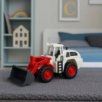Građevinsko Vozilo Bager Buldožer Pokretna Metalna Kanta Svjetla Zvuci 3
