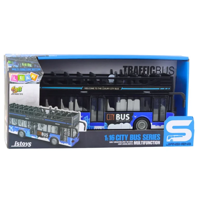Gradski Autobus Na Kat 1:16 Svjetla Za Vožnju Zvuče Plavo 3