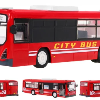 Gradski Autobus Za Djecu 6+ Godina, Daljinski Upravljani, Crveni, 1:20 Pokretni Dijelovi, Crvena 2