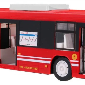Gradski Autobus Za Djecu 6+ Godina, Daljinski Upravljani, Crveni, 1:20 Pokretni Dijelovi, Crvena 3