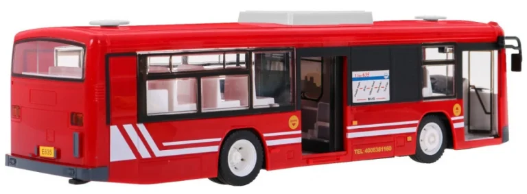 Gradski Autobus Za Djecu 6+ Godina, Daljinski Upravljani, Crveni, 1:20 Pokretni Dijelovi, Crvena 4
