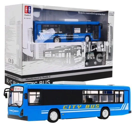 Gradski Autobus Za Djecu 6+ Godina, Daljinski Upravljani, Plavi, 1:20, Pokretni Dijelovi, Plava 1