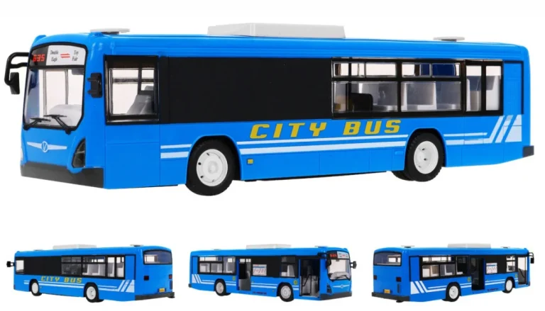 Gradski Autobus Za Djecu 6+ Godina, Daljinski Upravljani, Plavi, 1:20, Pokretni Dijelovi, Plava 2