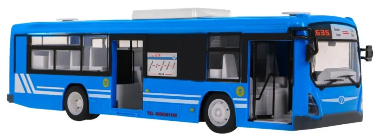 Gradski Autobus Za Djecu 6+ Godina, Daljinski Upravljani, Plavi, 1:20, Pokretni Dijelovi, Plava 3