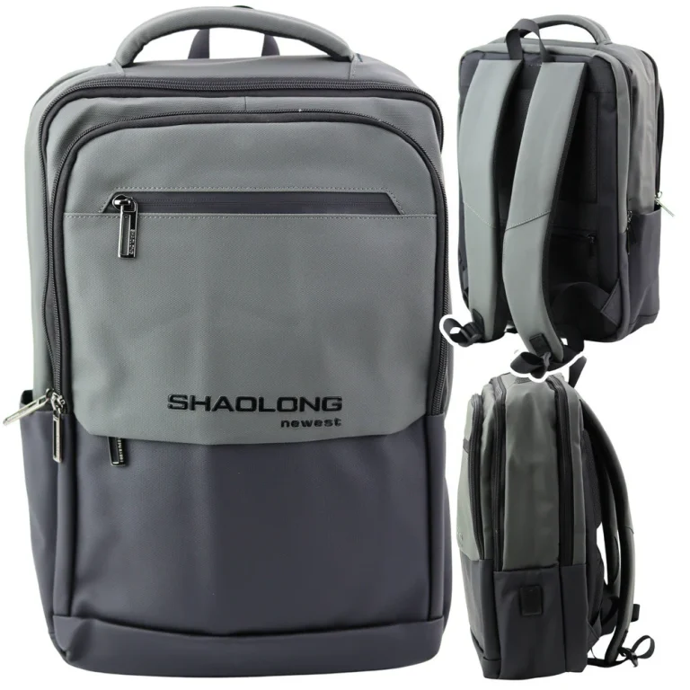 Gradski Poslovni Ruksak S Usb Džepom Za Prijenosno Računalo, Crno Siv, 16l 41cm 4