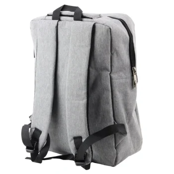 Gradski Poslovni Ruksak S Usb Om I Srednjim Pretincem, Sivi, 14l 40cm 3