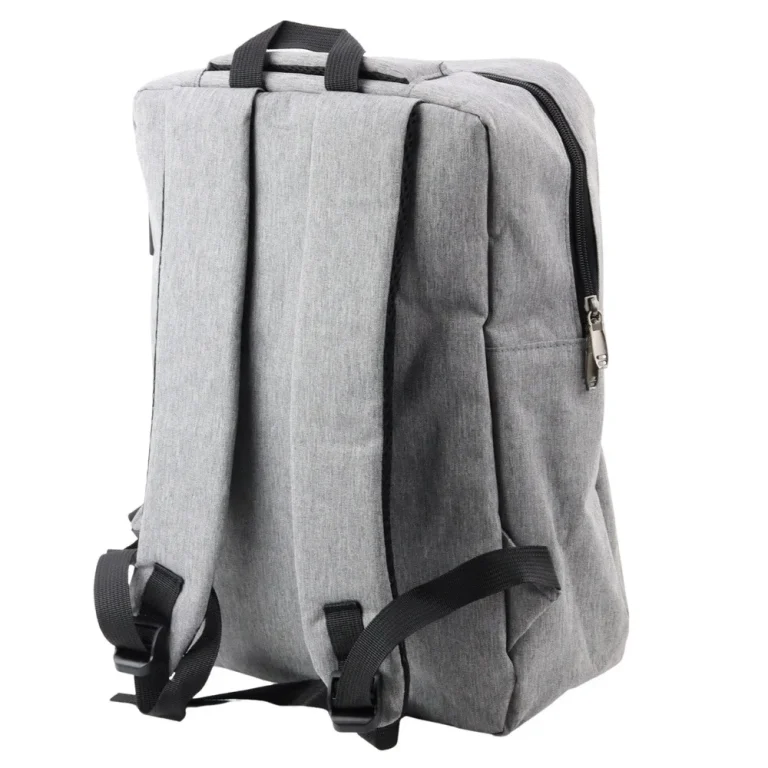 Gradski Poslovni Ruksak S Usb Om I Srednjim Pretincem, Sivi, 14l 40cm 3