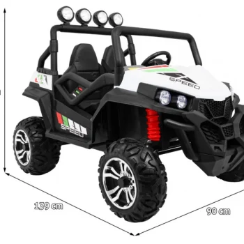 Grand Buggy Strong Lift Za Djecu Bijela + 4x4 Pogon + Daljinski Upravljač + Nosač Za Prtljagu + Mp3 2