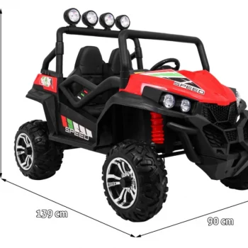 Grand Buggy Strong Lift Za Djecu Crveni + 4x4 Pogon + Daljinski Upravljač + Nosač Za, Crvena 2