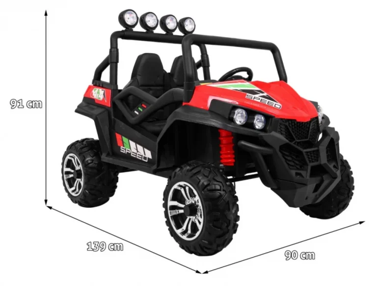 Grand Buggy Strong Lift Za Djecu Crveni + 4x4 Pogon + Daljinski Upravljač + Nosač Za, Crvena 2