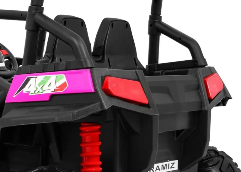 Grand Buggy Strong Lift Za Djecu Roza + 4x4 Pogon + Daljinski Upravljač + Nosač Za Prtljagu + Mp3 13
