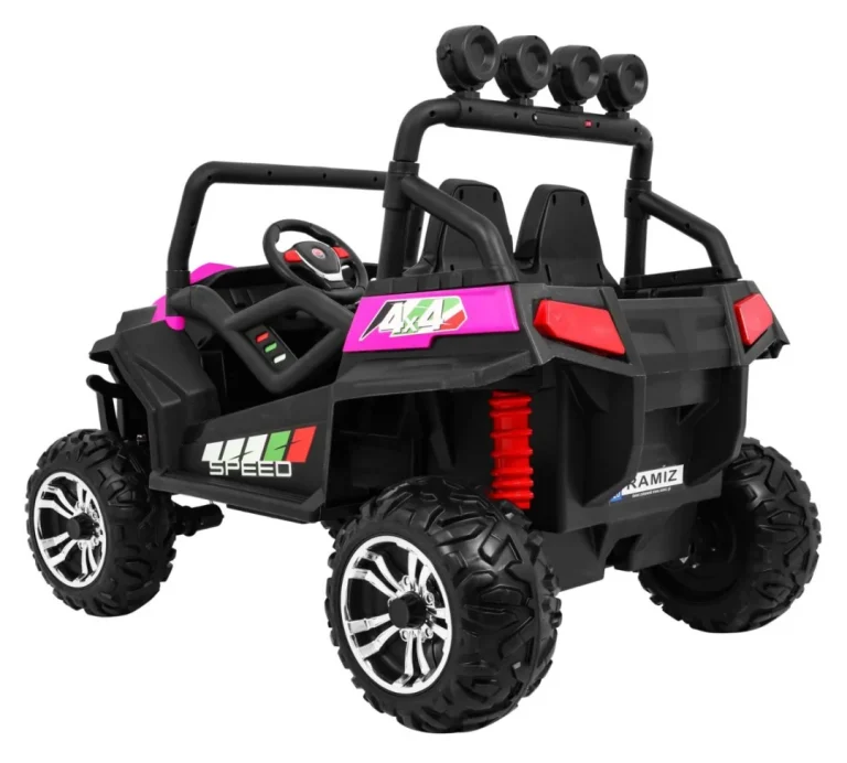 Grand Buggy Strong Lift Za Djecu Roza + 4x4 Pogon + Daljinski Upravljač + Nosač Za Prtljagu + Mp3 5