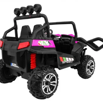 Grand Buggy Strong Lift Za Djecu Roza + 4x4 Pogon + Daljinski Upravljač + Nosač Za Prtljagu + Mp3 9