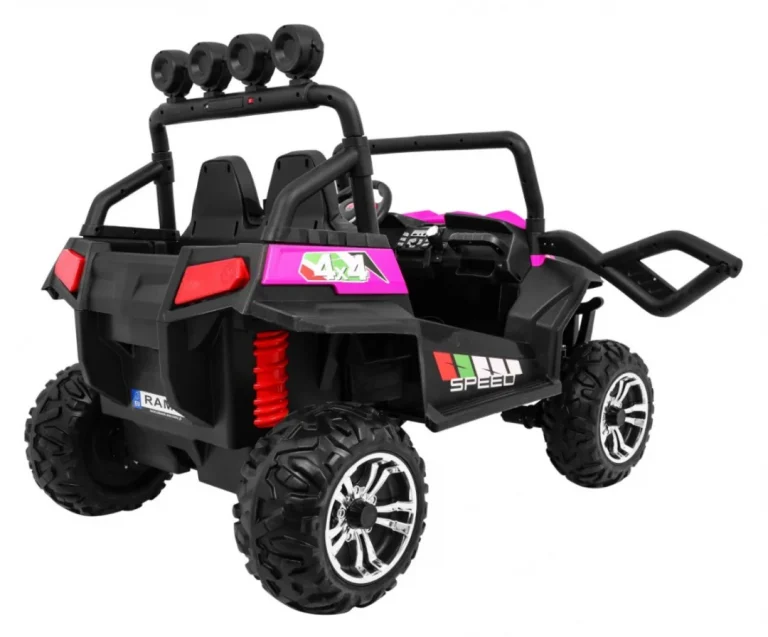 Grand Buggy Strong Lift Za Djecu Roza + 4x4 Pogon + Daljinski Upravljač + Nosač Za Prtljagu + Mp3 9