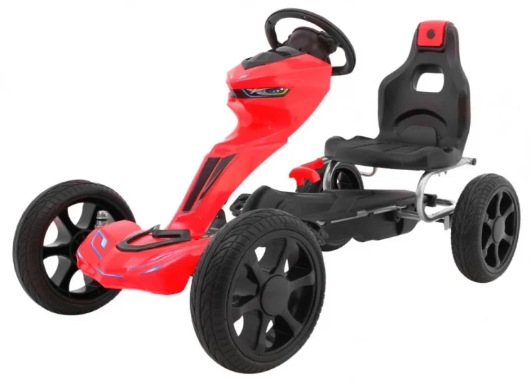 Grand Ride Pedalni Go Kart Za Djecu 3+ Crveni + Eva Kotači + Podesivo Sjedalo + Ručna Kočnica 1