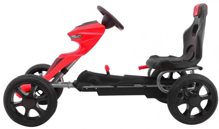 Grand Ride Pedalni Go Kart Za Djecu 3+ Crveni + Eva Kotači + Podesivo Sjedalo + Ručna Kočnica 10