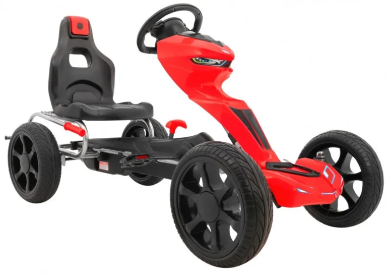 Grand Ride Pedalni Go Kart Za Djecu 3+ Crveni + Eva Kotači + Podesivo Sjedalo + Ručna Kočnica 8