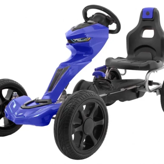 Grand Ride Pedalni Go Kart Za Djecu 3+ Plavi + Eva Kotači + Podesivo Sjedalo + Ručna Kočnica 1
