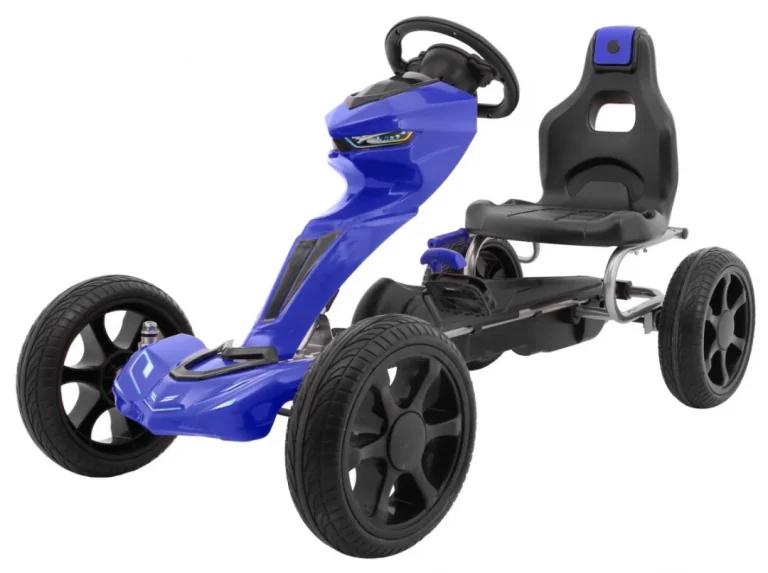 Grand Ride Pedalni Go Kart Za Djecu 3+ Plavi + Eva Kotači + Podesivo Sjedalo + Ručna Kočnica 1