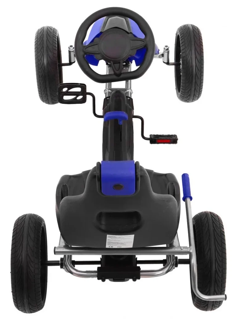 Grand Ride Pedalni Go Kart Za Djecu 3+ Plavi + Eva Kotači + Podesivo Sjedalo + Ručna Kočnica 4