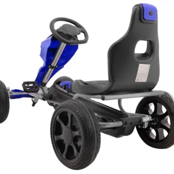 Grand Ride Pedalni Go Kart Za Djecu 3+ Plavi + Eva Kotači + Podesivo Sjedalo + Ručna Kočnica 5