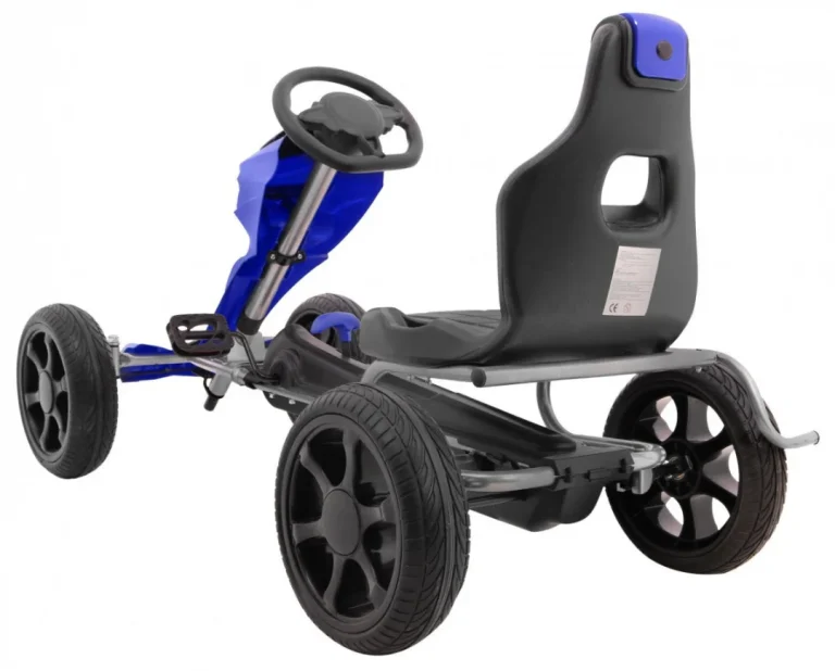 Grand Ride Pedalni Go Kart Za Djecu 3+ Plavi + Eva Kotači + Podesivo Sjedalo + Ručna Kočnica 5
