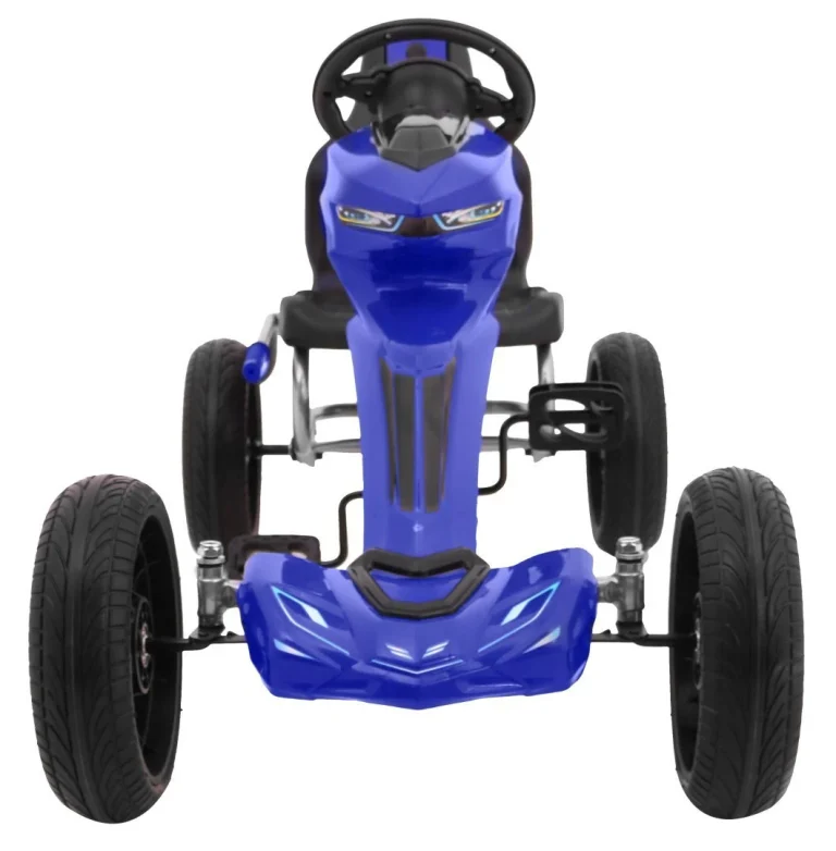 Grand Ride Pedalni Go Kart Za Djecu 3+ Plavi + Eva Kotači + Podesivo Sjedalo + Ručna Kočnica 7