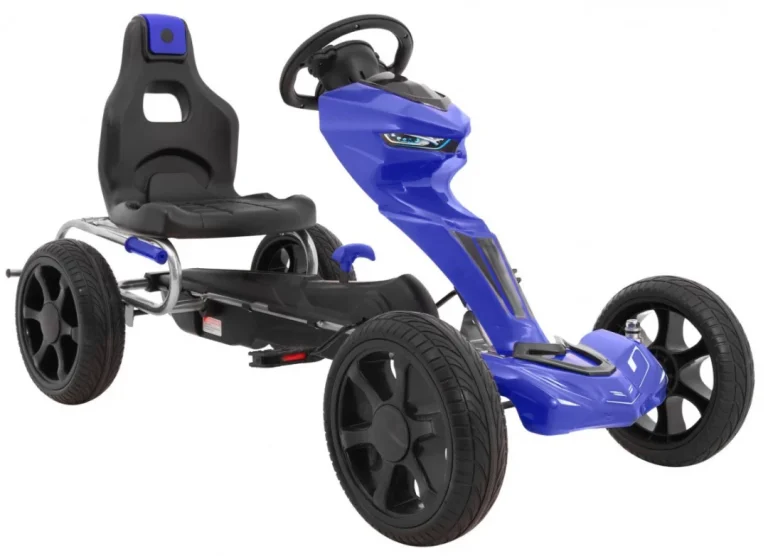 Grand Ride Pedalni Go Kart Za Djecu 3+ Plavi + Eva Kotači + Podesivo Sjedalo + Ručna Kočnica 8