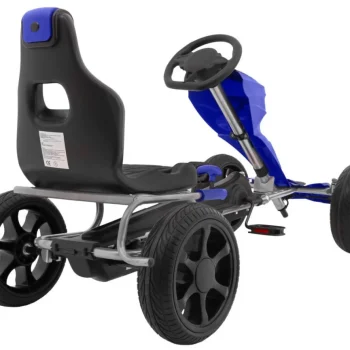 Grand Ride Pedalni Go Kart Za Djecu 3+ Plavi + Eva Kotači + Podesivo Sjedalo + Ručna Kočnica 9