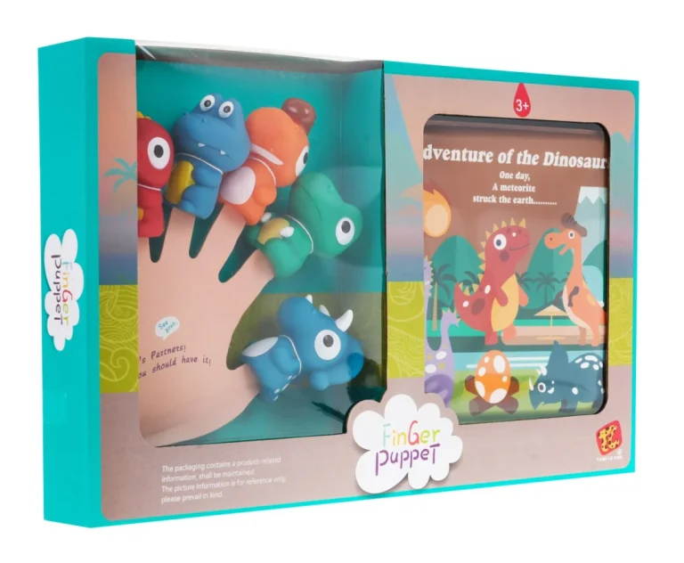 Gumene Lutke Za Prste Dinosauri + Knjižica 3+ 5