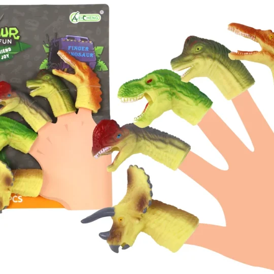 Gumene Senzorne Lutke Za Prste Dinosauri 5 Kom 1