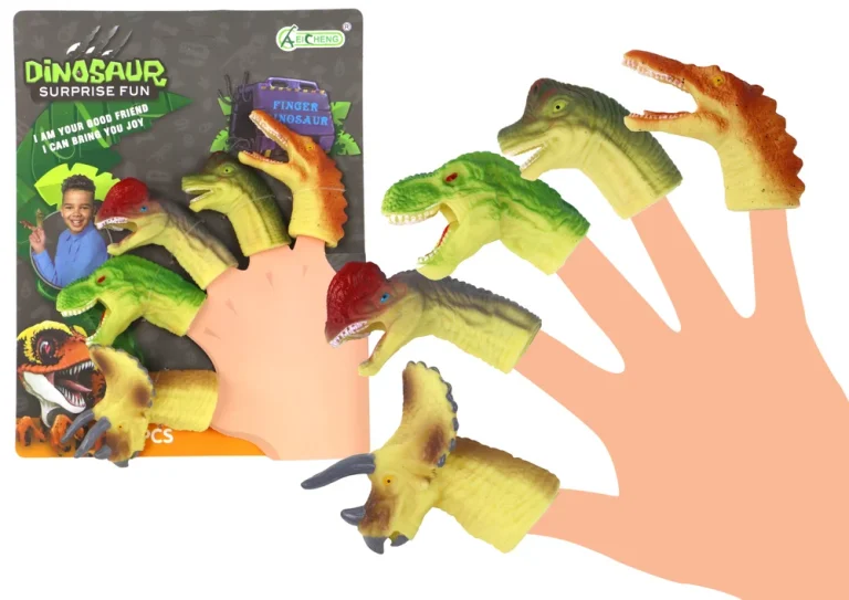 Gumene Senzorne Lutke Za Prste Dinosauri 5 Kom 1