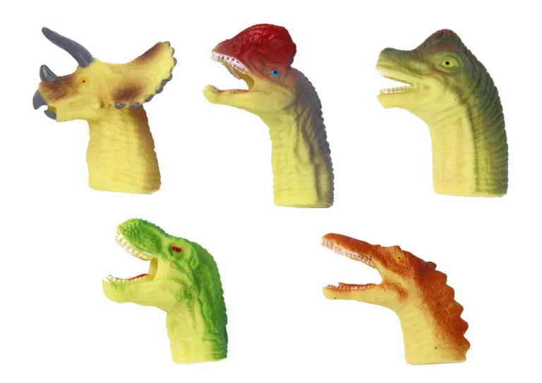Gumene Senzorne Lutke Za Prste Dinosauri 5 Kom 2
