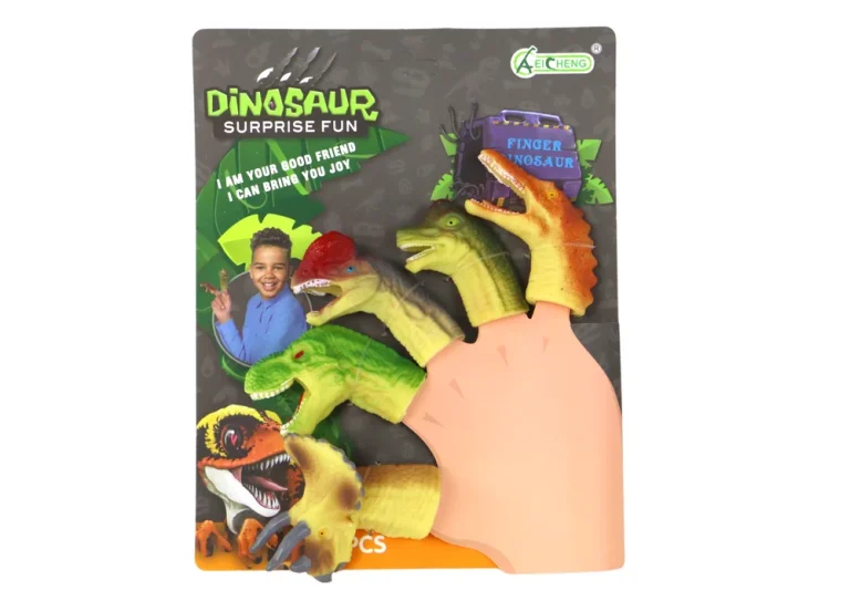 Gumene Senzorne Lutke Za Prste Dinosauri 5 Kom 3