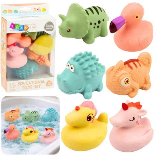 Gumene životinje Za Kupanje Pastelne 6 Kom 1