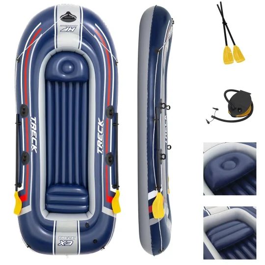 Gumenjak Treck X3 Set Za 4 Osobe Vesla + Pumpa Bestway 1