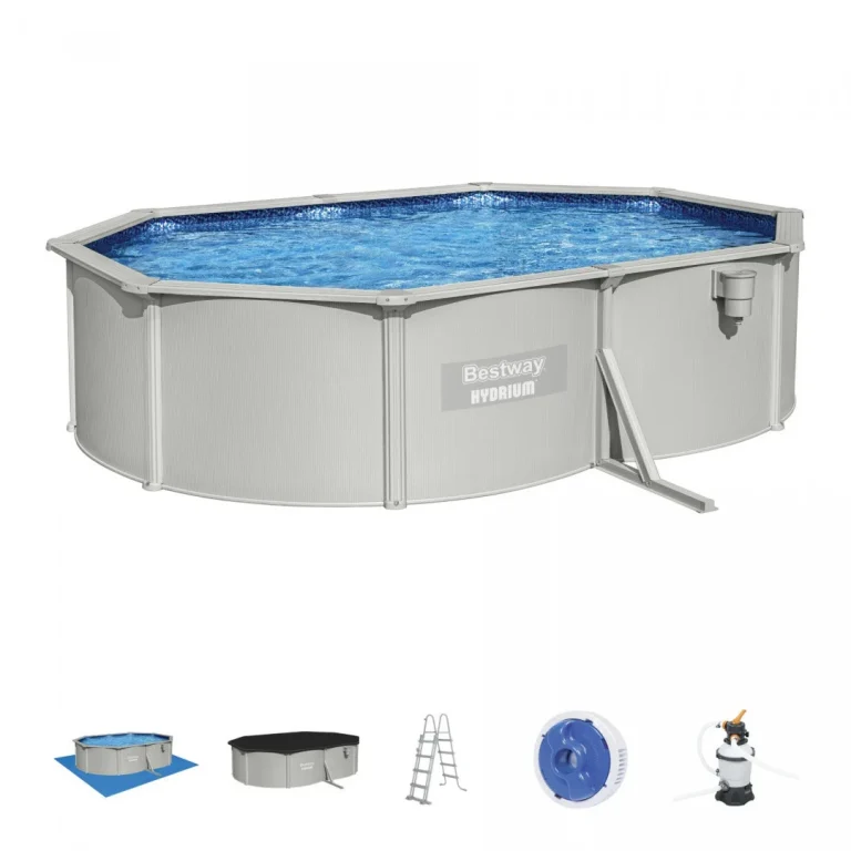 Hydrium 500x360x120 Ovalni Bazen S Pločama 16x12 Stopa Bestway 8u1 + Pumpa Za Pijesak 1
