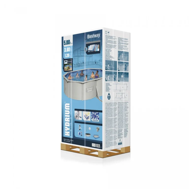 Hydrium 500x360x120 Ovalni Bazen S Pločama 16x12 Stopa Bestway 8u1 + Pumpa Za Pijesak 9