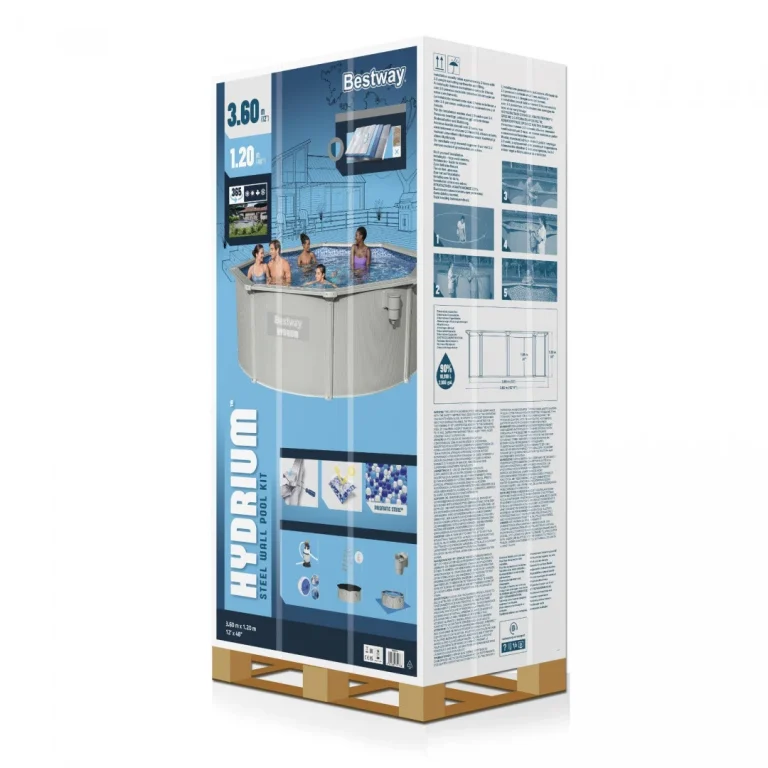 Hydrium Okrugli Panelni Bazen 360x120 3,6 M Bestway 8 U 1 + Pumpa Za Pijesak 9