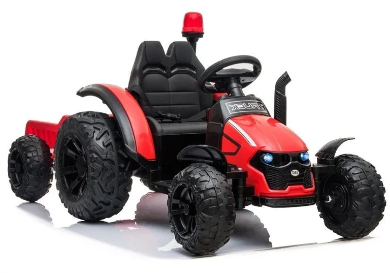 Hzb 200 Električni Traktor S Prikolicom, Crveni Auto Na Akumulator 1