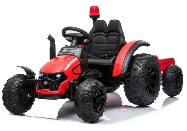 Hzb 200 Električni Traktor S Prikolicom, Crveni Auto Na Akumulator 2