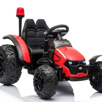 Hzb 200 Električni Traktor S Prikolicom, Crveni Auto Na Akumulator 3