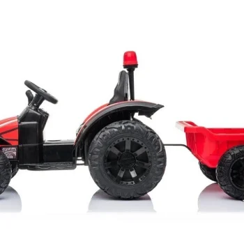 Hzb 200 Električni Traktor S Prikolicom, Crveni Auto Na Akumulator 4